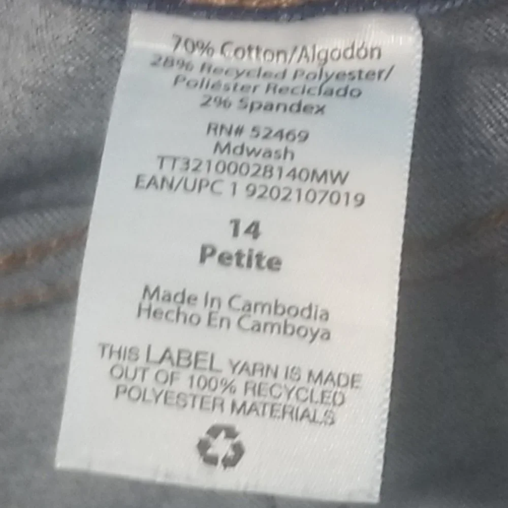 blue Time and Tru sz 14P straight jeans - Picture 6 of 9